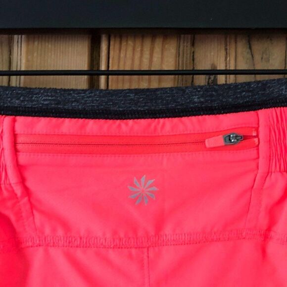 Athleta XXS Go Getter 2-in-1 Coral Sizzle & Gray P - Picture 7 of 9
